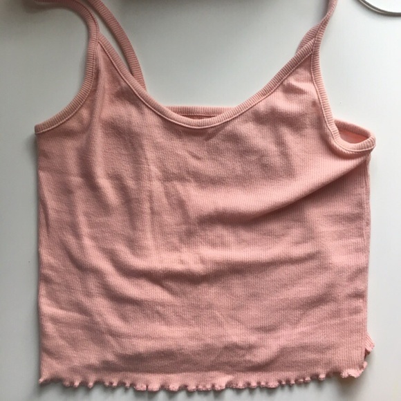 PacSun Tops - light pink pacsun frilly tank top